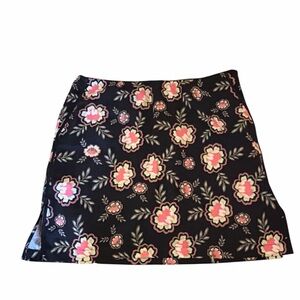 Golftini Women's 8 Long Go Fish Golf Skort Blue Floral Athletic Skirt